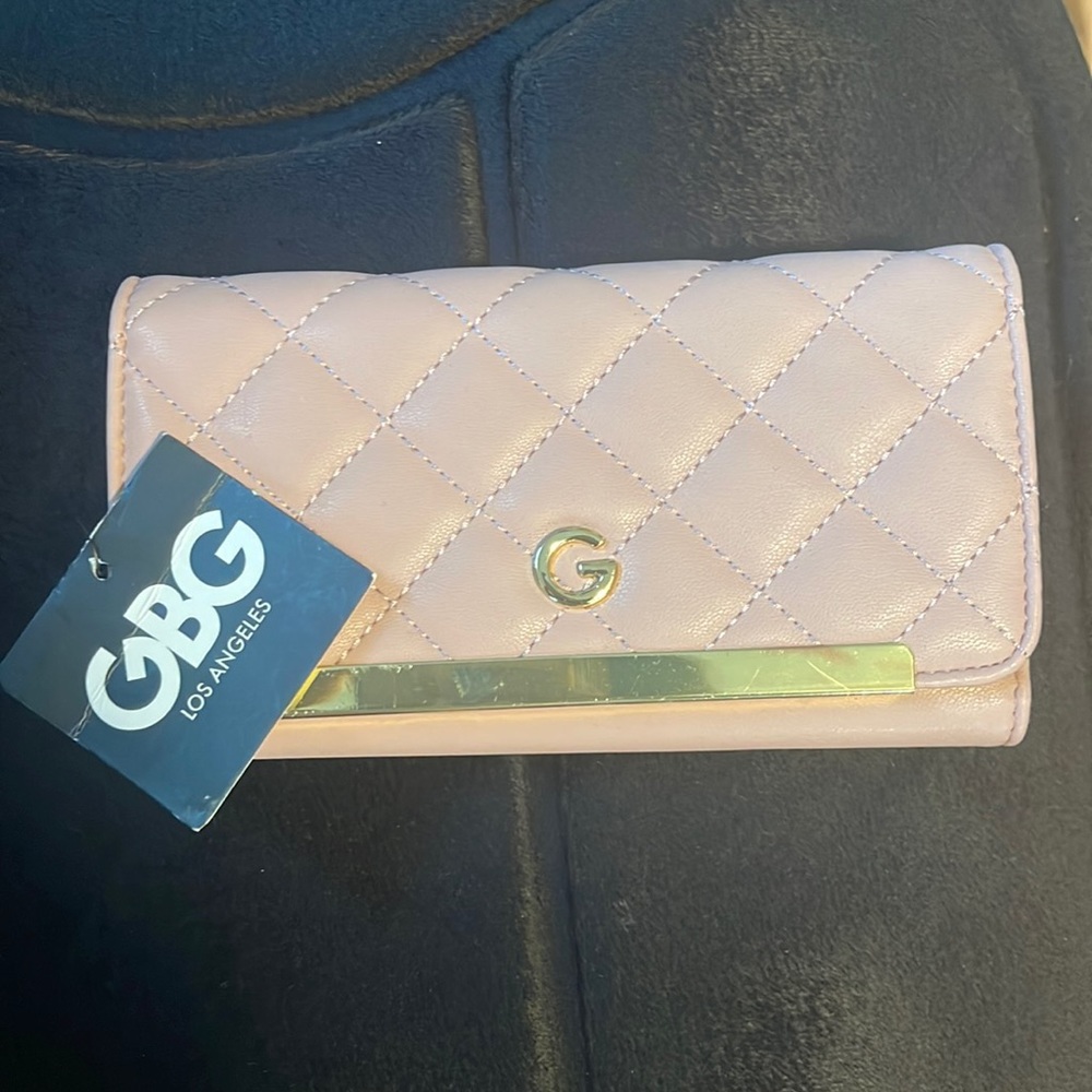 Guess blush pink multi card wallet